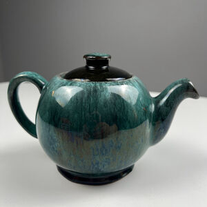 VTG 60s Evangeline #993 Canuk Pottery Canada individual teapot green brown glaze